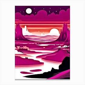 Pink Landscape 3 Canvas Print