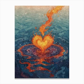 Heart Of Fire 25 Canvas Print