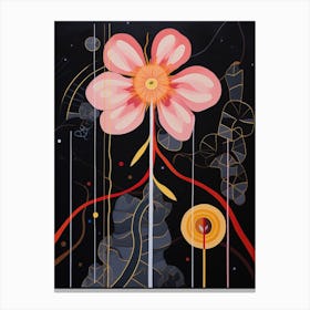 Monkey Orchid 2 Hilma Af Klint Inspired Flower Illustration Canvas Print