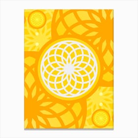 Geometric Glyph Abstract in Happy Yellow and Orange n.0023 Canvas Print