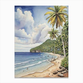 St Lucia Beach 1 Canvas Print