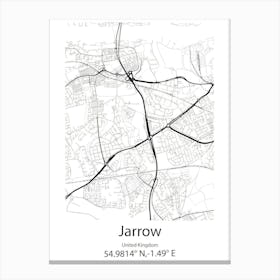 Jarrow,United Kingdom Minimalist Map Toile