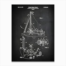 Sailboat Furling Unfurling Sails Sailing Boat Patent Print Sailboat Patent Boat Art Sail Boat Print Sail Boat Art Patent Vb0421 Canvas Print