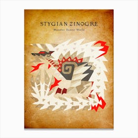 Stygian Zinogre Vintage Canvas Print