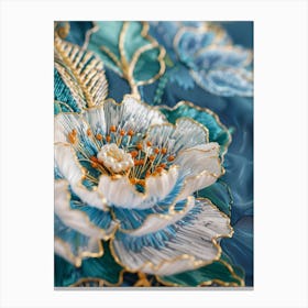 Embroidered Flower 8 Canvas Print