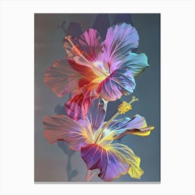 Iridescent Flower Hibiscus 3 Canvas Print