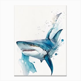 Sand Tiger 3 Shark Watercolour Canvas Print