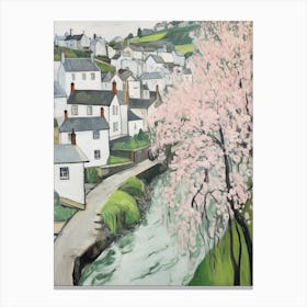 Polperro (Cornwall) Painting 1 Canvas Print