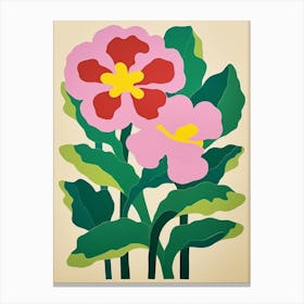 Cut Out Style Flower Art Iris 3 Canvas Print