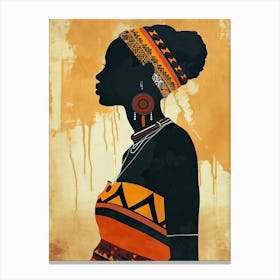 African Woman Boho Canvas Canvas Print