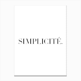 Simplicité (white tone) Canvas Print