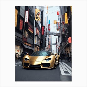 Golden Bugati Canvas Print