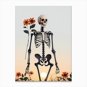 Floral Skeleton Botanical Anatomy (11) Canvas Print