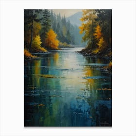 Autumn On The River 1 Canvas Print
