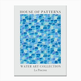 House Of Patterns La Piscine Water 3 Canvas Print