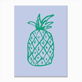 Green Pineapple Canvas Print