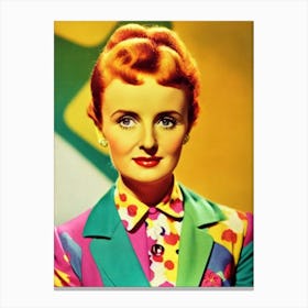 Mary Astor Colourful Pop Movies Art Movies Canvas Print