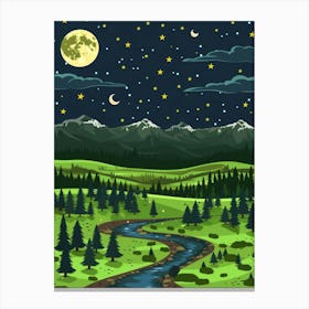 Night Landscape 2 Canvas Print