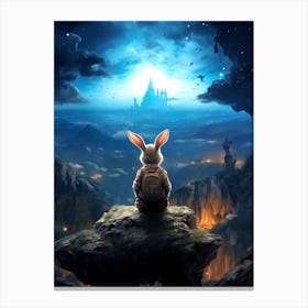 Rabbit On A Cliff Canvas Print