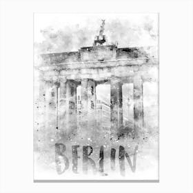 Watercolor Berlin Brandenburg Gate Canvas Print