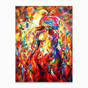 Colors Embodied - Female Form Abstract Canvas Print