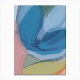 Free Strokes Blue Abstract Canvas Print