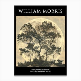 William Morris Inspired Vintage Moonlit Trees Canvas Print