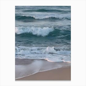 Waves On The Beach 1 Canvas Print