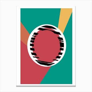 O Geometric Font Canvas Print