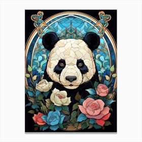 Panda Art In Art Deco Style 4 Canvas Print