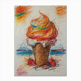 Ice Cream Cone 101 Canvas Print