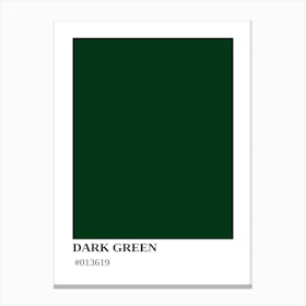 Dark Green Canvas Print