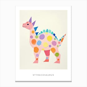 Nursery Dinosaur Art Styracosaurus 3 Poster Canvas Print