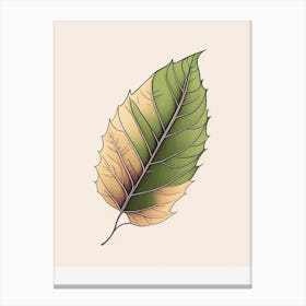 Ash Leaf Warm Tones 3 Canvas Print