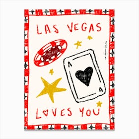 Las Vegas Loves You Print Canvas Print