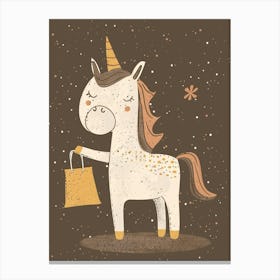 Unicorn Shopping Muted Pastels 2 Canvas Print