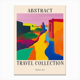 Abstract Travel Collection Poster Burkina Faso 3 Canvas Print