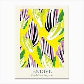 Marche Aux Legumes Endive Summer Illustration 4 Canvas Print