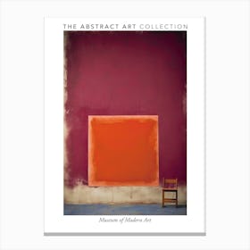 Orange And Red Abstract Painting 7 Exhibition Poster Canvas Print