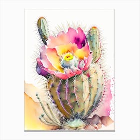 Echinocereus Cactus Storybook Watercolours 2 Canvas Print