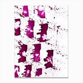 Purple Blossom Splatters Canvas Print