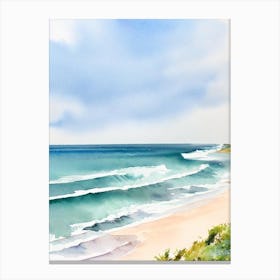 Middleton Beach, Australia Watercolour Canvas Print