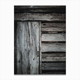 Gray Wooden Cabin Canvas Print