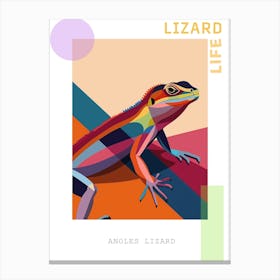 Anoles Lizard Abstract Modern Illustration 3 Poster Canvas Print