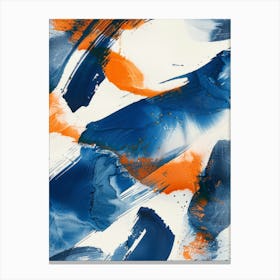 Abstract Painting, Blue And Orange Canvas Print