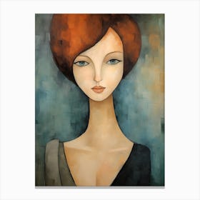 Contemporary art of woman's portrait 10 Canvas Print