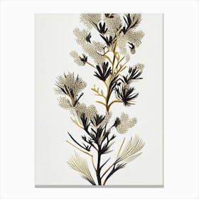 Joshua Tree Pattern Gold And Black (7) Canvas Print