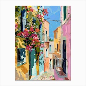 Balcony Painting In Ibiza 4 Canvas Print