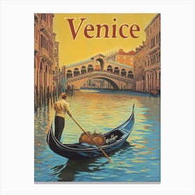 Aihrgdesign A Vintage Travel Poster Of Venice 5 Canvas Print