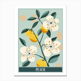 Peach Tree Flat Illustration 8 Poster Canvas Print